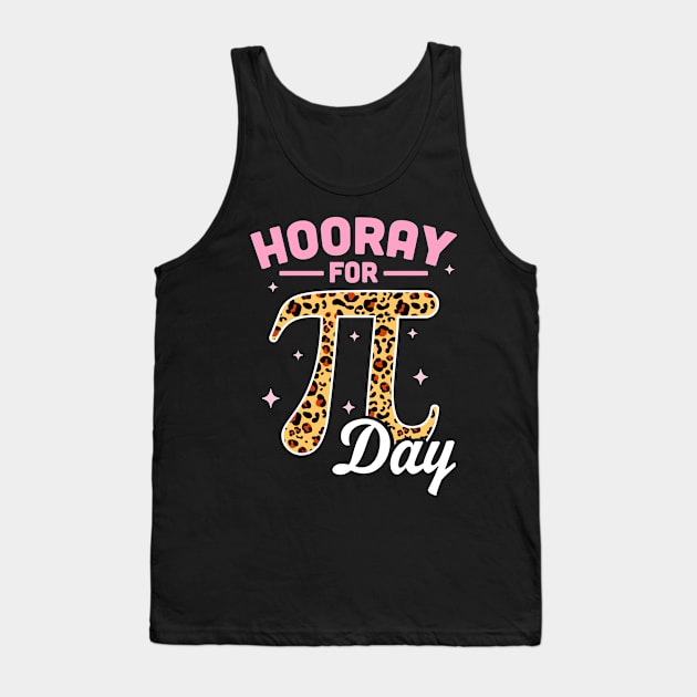 Hooray For Pi Day Pink Leopard Print Tank Top by OrangeMonkeyArt